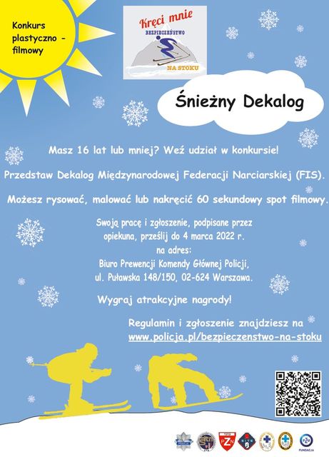 Zapraszamy dzieci i młodzież do udziału w konkursie „Śnieżny Dekalog”